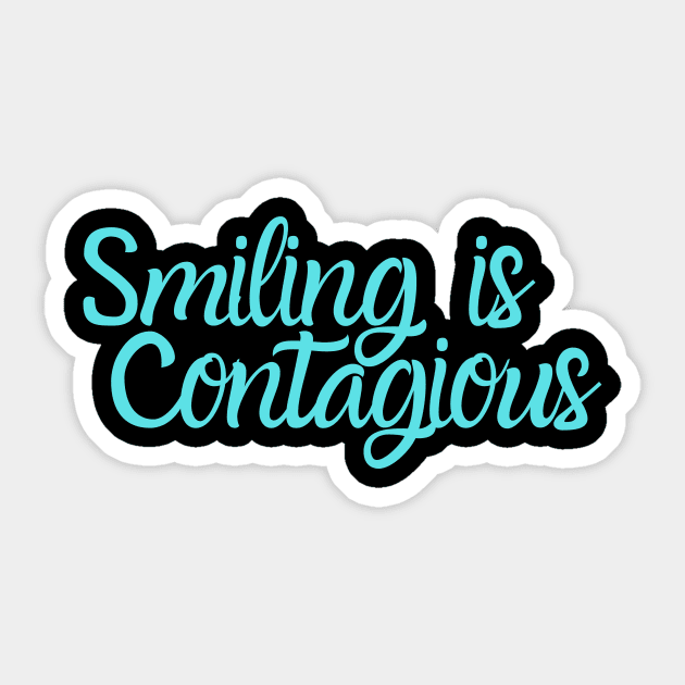 Smiling can be contagious Sticker by Unusual Choices